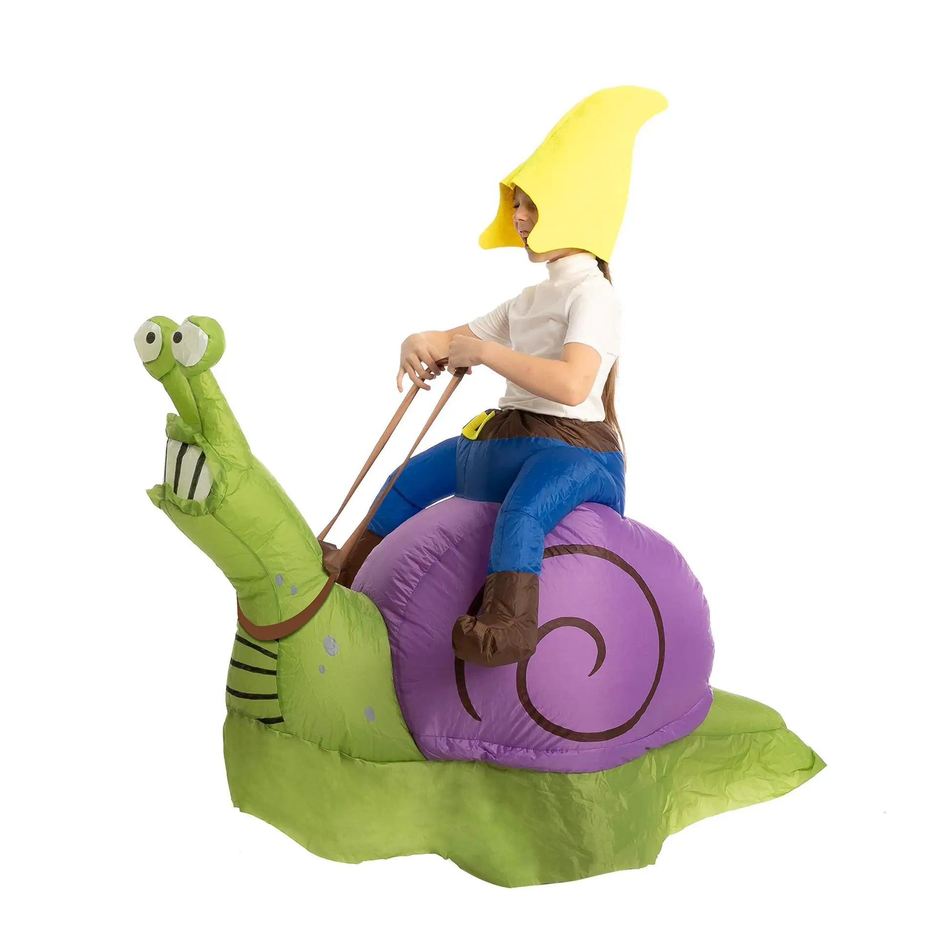 Halloween Funny Inflatable Ride Snail Costume Animal Cosplay Suit Suitable For Adult And Child Carnival Party Air Blow-up Suits