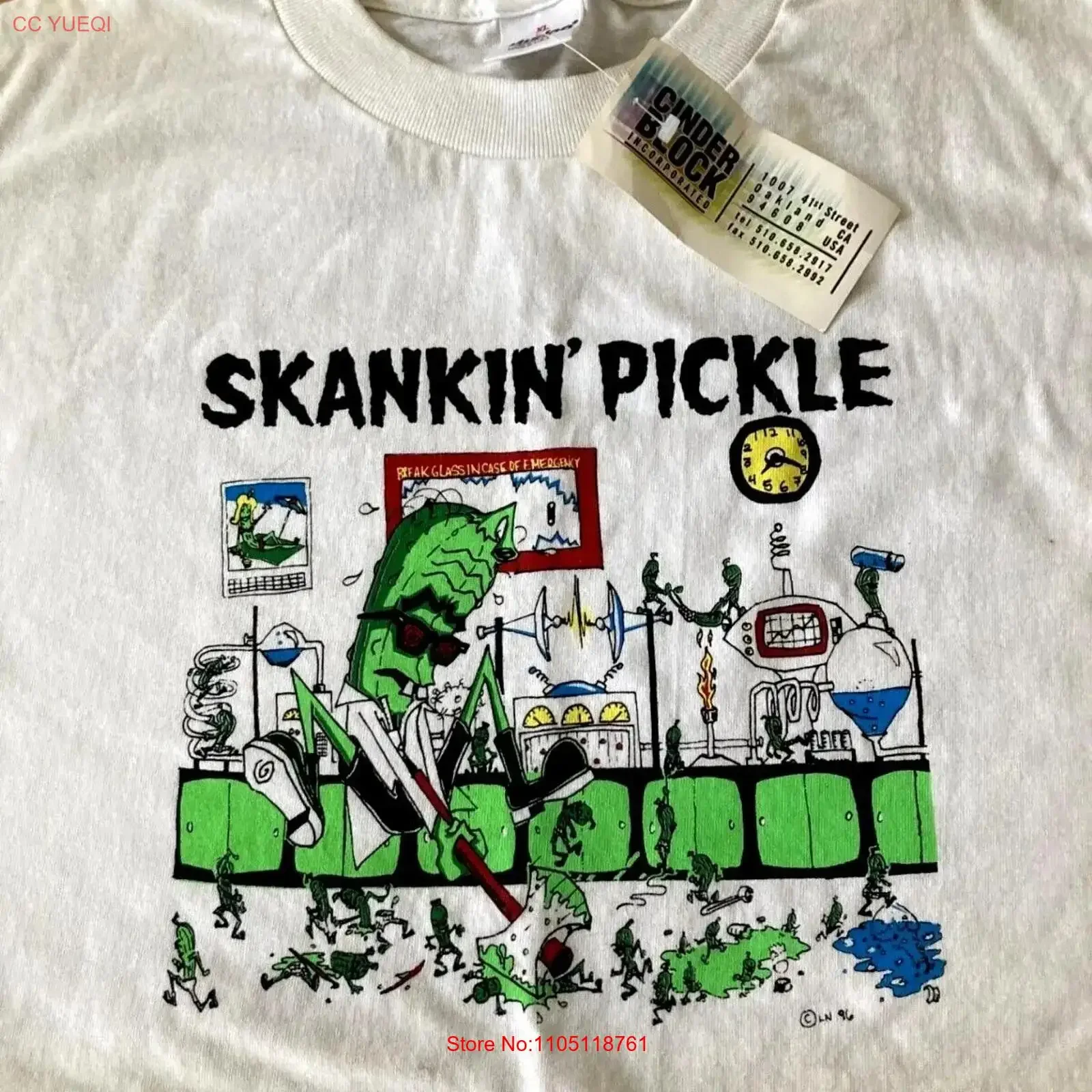 Skankin' Pickle Band Skafunkrastapunk White S to 5XL T Shirt CK260 long or short sleeves vintage Washed fashion homme Versatile