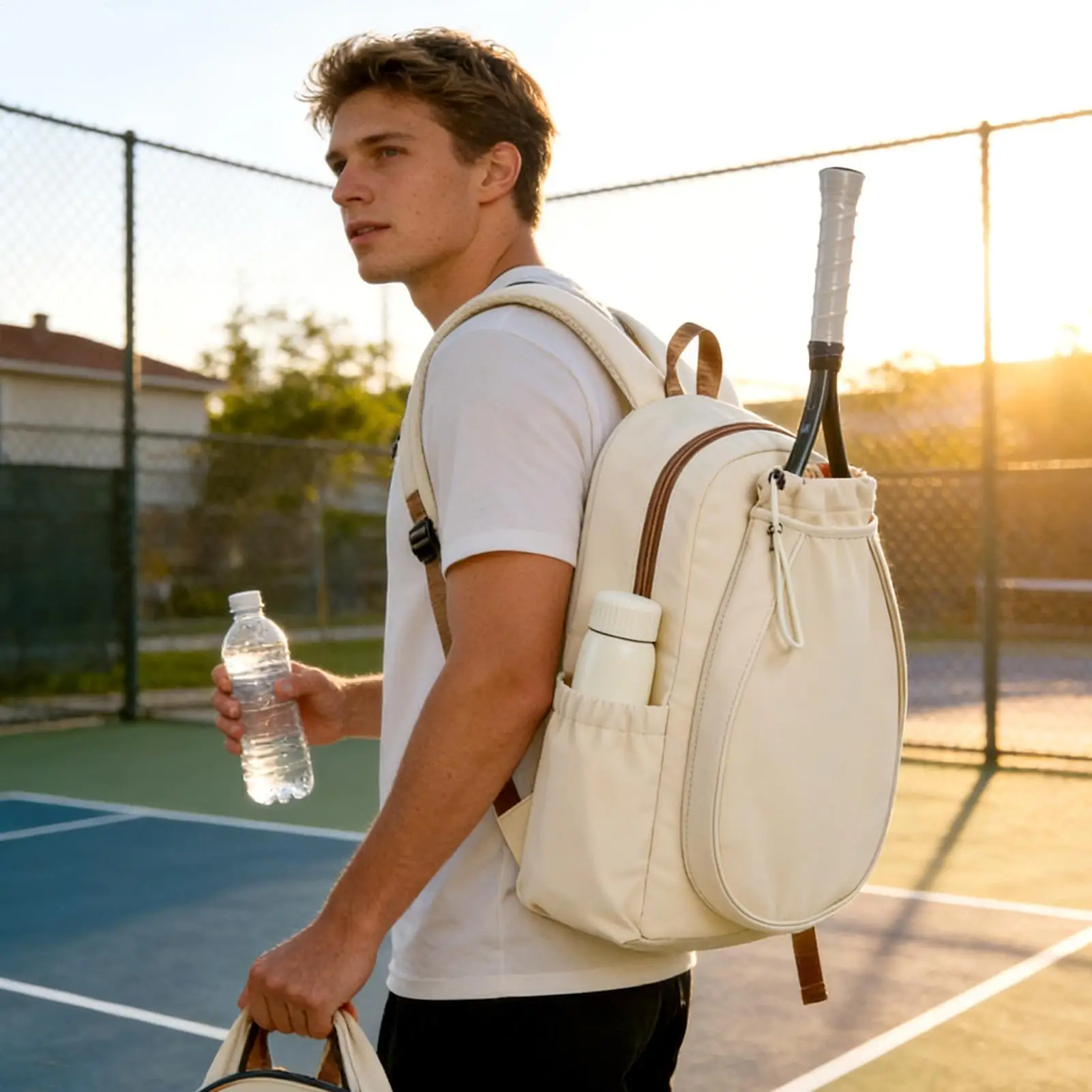 Pickleball Backpack For Women Holds 2 Rackets Sports Pack With Shoe Compartment And Waterproof Pocket Sports Backpack For