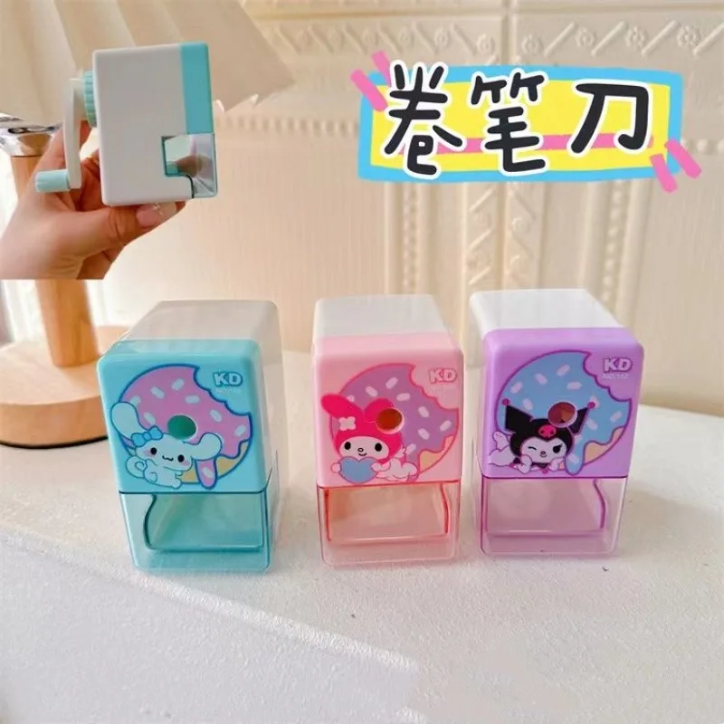 

Sanrio Cinnamoroll Kuromi Mymelody Cartoon Pencil Sharpener kawaii Anime Hand-cranked Pencil Plane Student Stationery Supplies