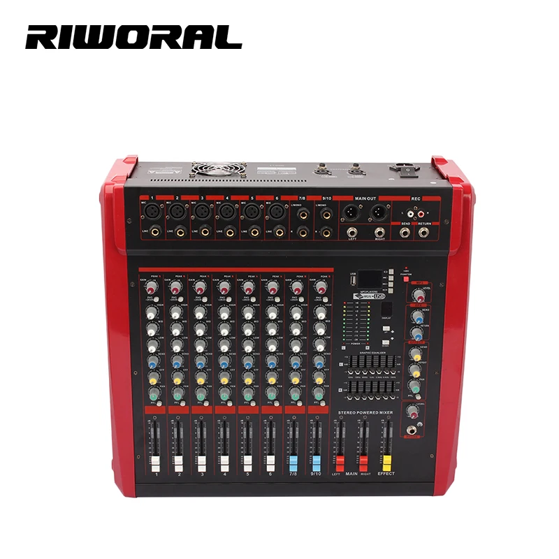 

MAX1000 10 Channel Usb Interface Controller350w Professional 10 Channel Audio Phantom Amplifier Power Mixer
