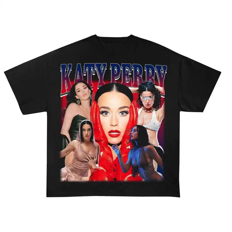 Katy Perry T-Shirt Katy Perry 2025 Katy Perry Lifetimes Grafikdruck T-Shirt Mode Streetwear Männer Frauen Lässiges Baumwoll-T-Shirt