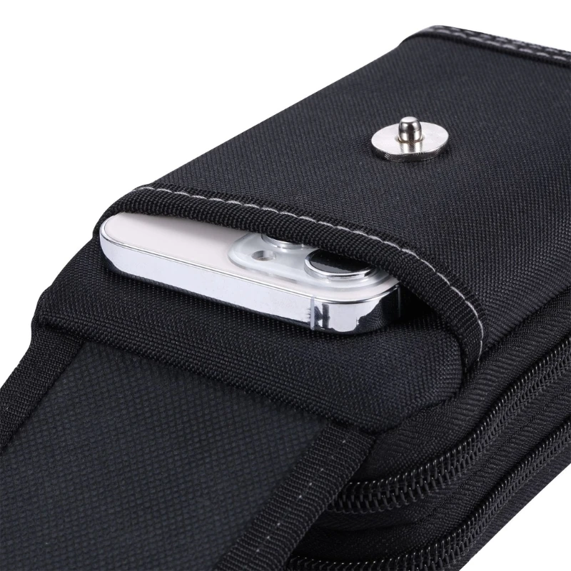 Bolsa elegante para celular, bolsa tecido oxford com cinto para homens, caminhadas ar livre, acampamento