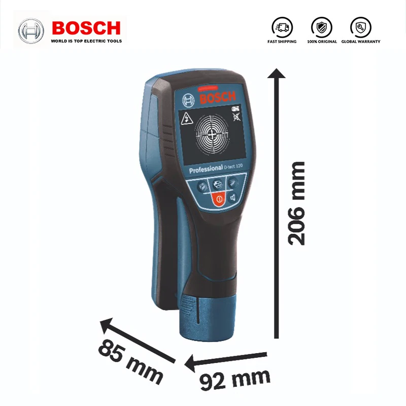 Wykrywacz metali Bosch D-TECT 120 profesjonalny cyfrowa ściana skaner do wykrywania podłóg z okablowaniem poziomnica wysoka dokładność