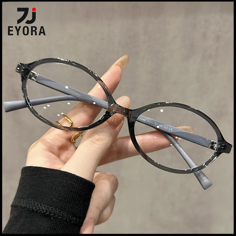 

EYORA Retro Versatile Skinny Face Reading Glasses Anti Blue Light Myopia and Hyperopia Photochromic Prescription Eyewear Lens
