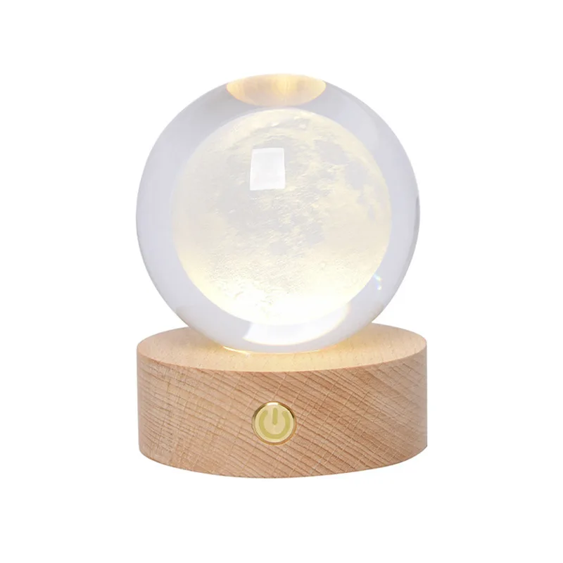 Boule de cristal d'astronome de la galAct, sculpture 3D, veilleuse, décoration de bureau en bois, cadeau de Noël