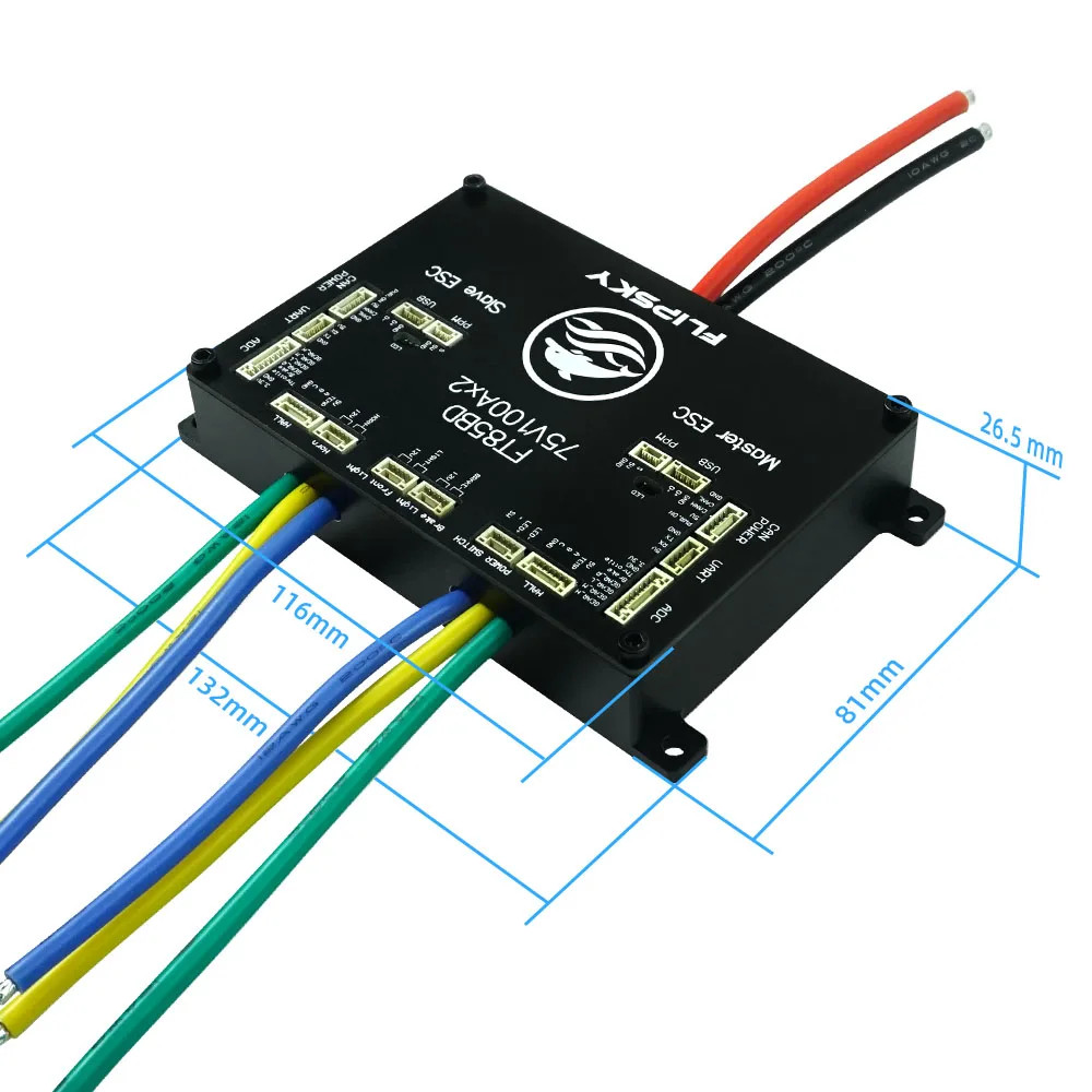 FLIPSKY FT85BD ESC z aluminiowa obudowa NON-VESC do elektryczna deskorolka/skutera/Ebike regulator prędkości/motocykl elektryczny