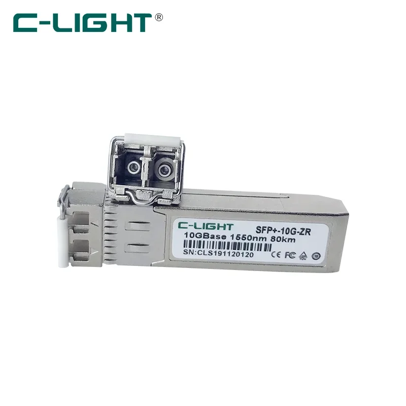 C-LIGHT SFP10G-ZR Compatible ZyXEL SFP-10-ZR 10GBASE SFP+ 1550nm 80km DOM Network Fiber Optical Transceiver Module