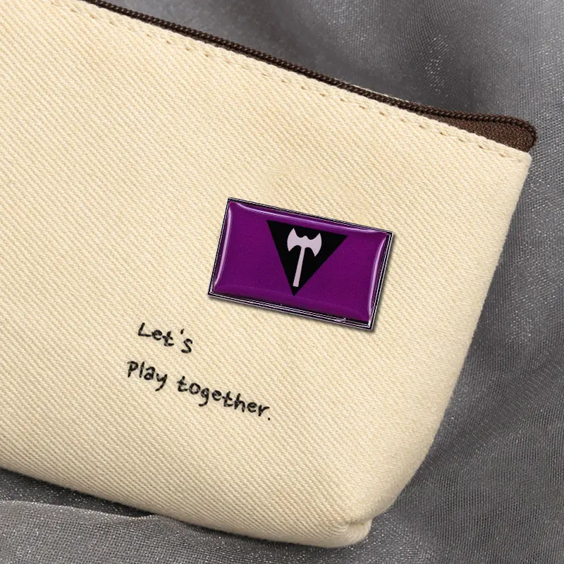 1999 مثليه لابري العلم شارة مجوهرات الأرجواني #6