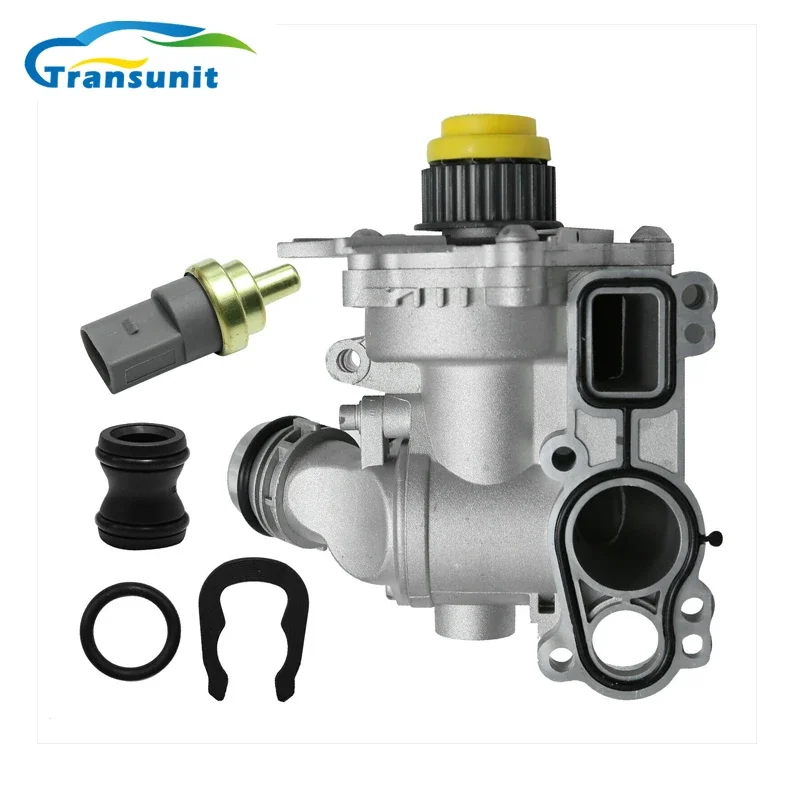 06H121026AE 06H121026AB 06H121026T OEM Water Pump with Thermostat Assembly Suit For VW Jetta Passat AUDI Q5 TT 1.8T 2.0T