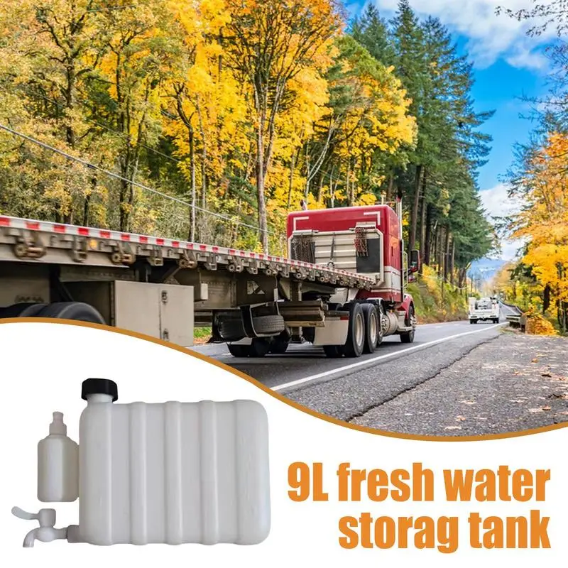 Truck Water Tank 9L Water Storage Container With Spigot Utility Water Tank Water Jug Portable Water Carrier For Camping And RV