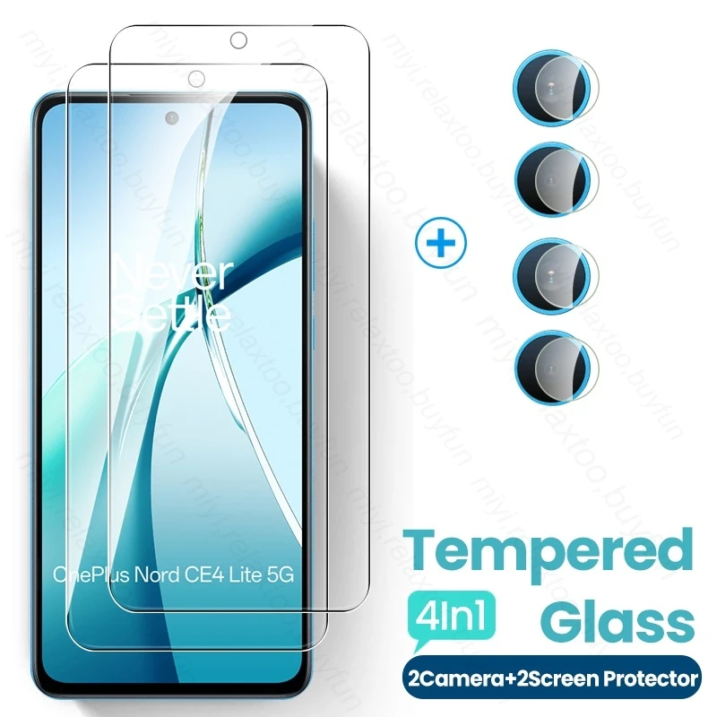 4In1 Tempered Glass Screen Protector For OnePlus Nord CE4 Lite CE 4Lite Light 5G Protect Glass On 1+Nord CE4Lite 5G Camera Glass