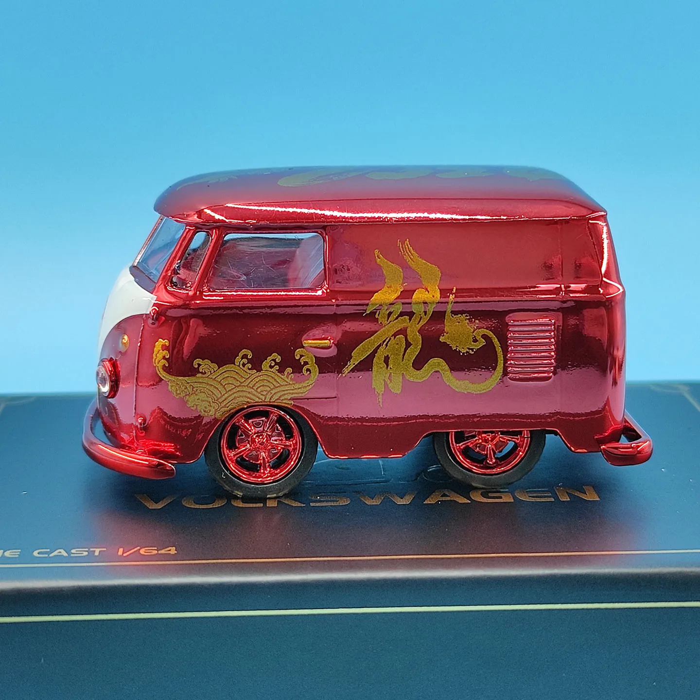 Diecast HY Model 1:64 Scale VW 1960 Red Alloy Car Model