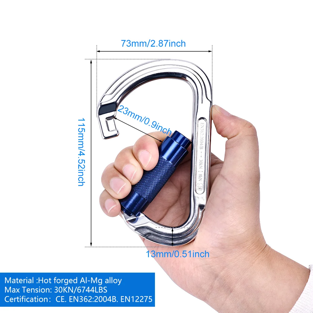 steel core lanyard Steel Wire Core ore Flip Line Kit with Triple Lock Carabiner Adjustable Lanyard Tree Inspection Tree Climber