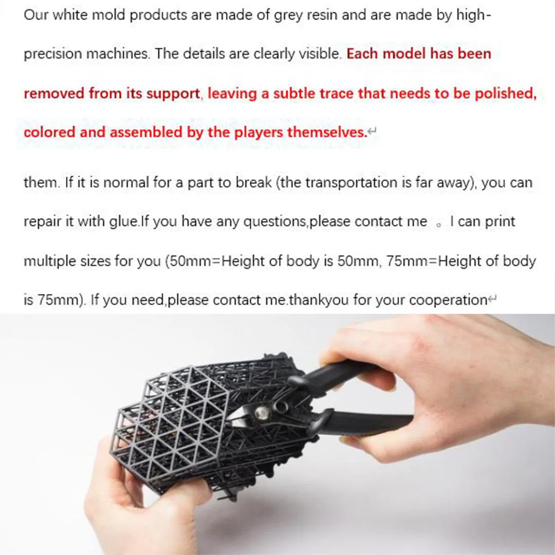 Custom-made  3D printed graphics, character mini resin drawing kit