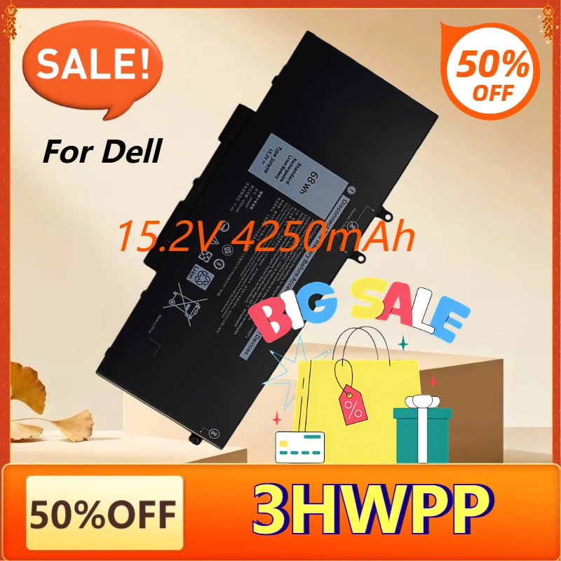 

3HWPP 68 Втч аккумулятор для ноутбука Dell Inspiron 17 7706 2 в 1 Latitude 14 5401 5410 5411 15 5501 5510 5511 Precision 3541 3551