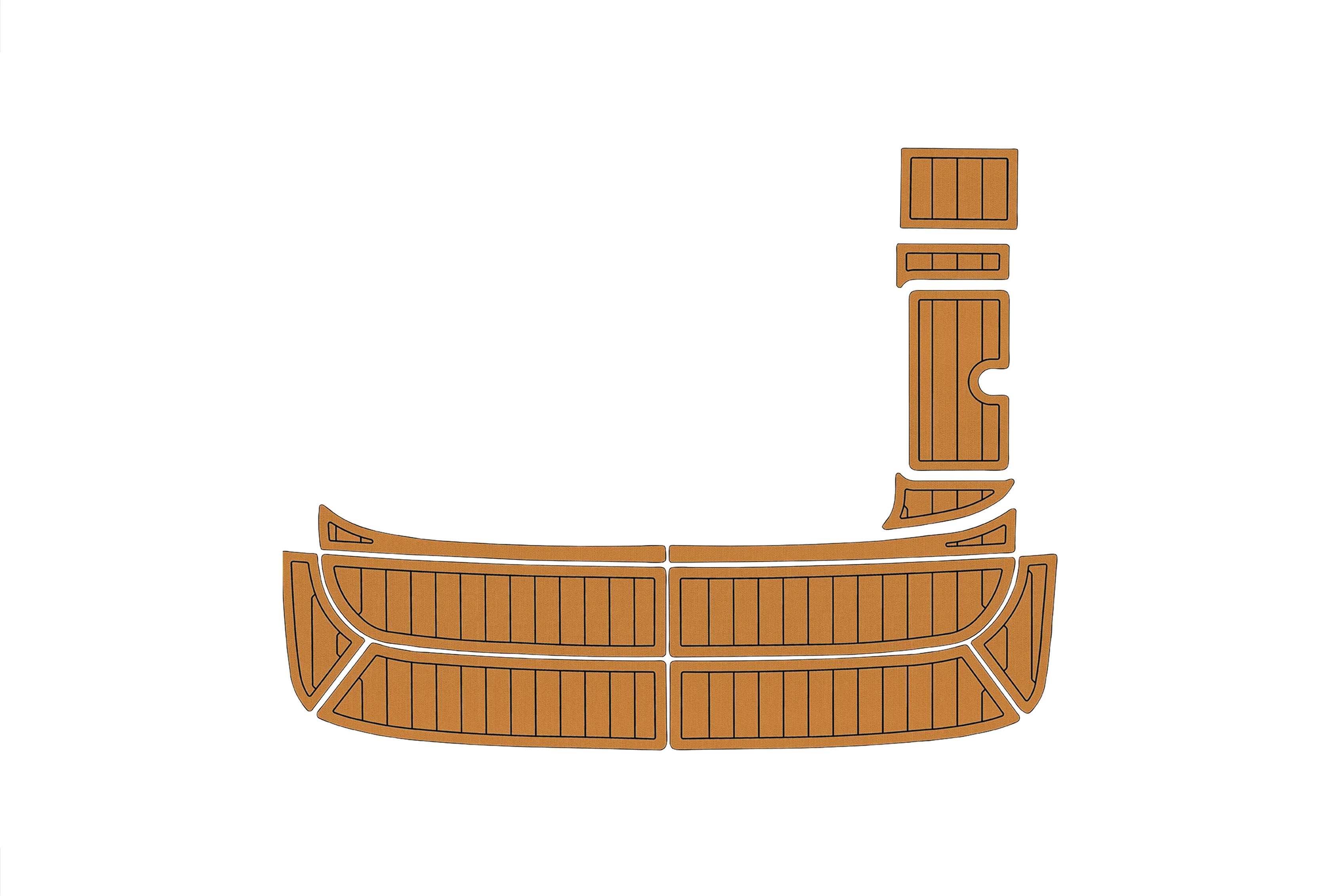 

2017-2024 Bayliner VR5 SP 1/4" 6mm EVA foam Non-Slip PVC Teak Decking marine Mat seadek aqua carpet Marine Floor