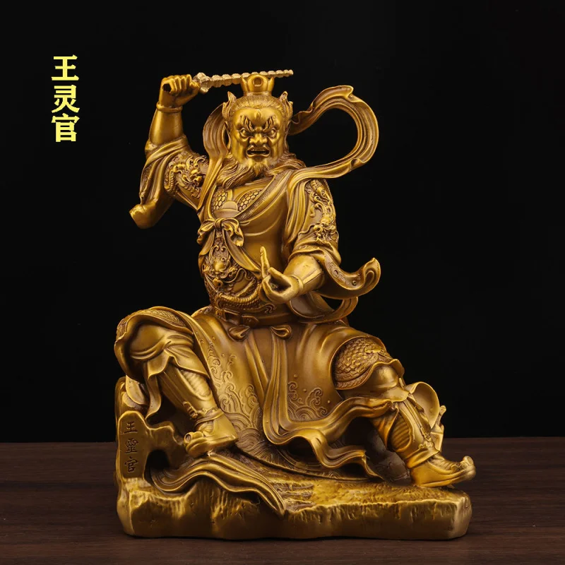 Pure Copper Statue Of The Celestial Official Lingguan, Wang Tianjun, Three-Eyed Guardian God, Lei Gong Tai Yi, Thunder Soun