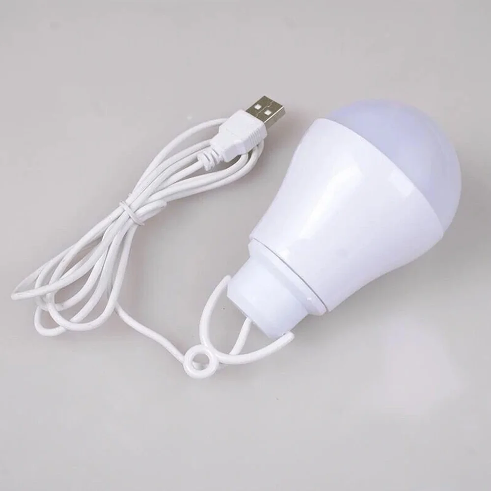 Lampadina a LED USB lampada a LED portatile 5W luci per libri luce da campeggio per esterni lampadina da lettura per interni campo illuminazione a Led per esterni