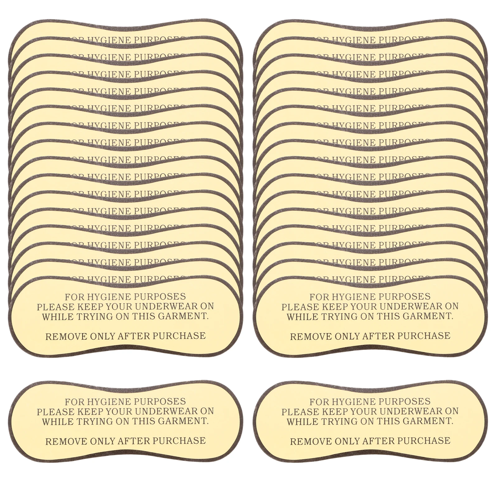 

50pcs Adhesive Protective Liner for Swimsuits 5X14CM Black Tags Lightweight Sticker Lingerie Pants Liner Swimwear Decal File