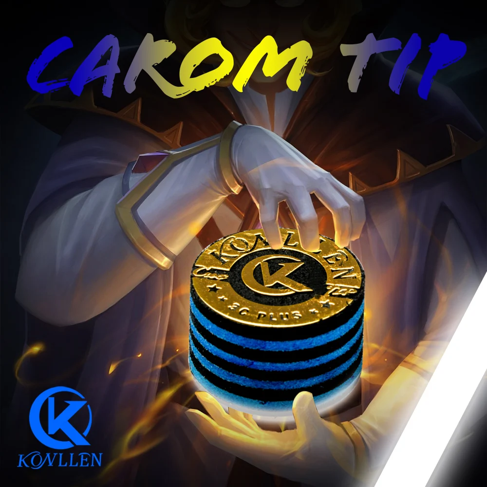 

Konllen-Carom Cue Tips, 14mm, 9 Layers Pigskin, M for Libre, 3 Cushion Pool Cue Tip, Billiard Pool Accessories