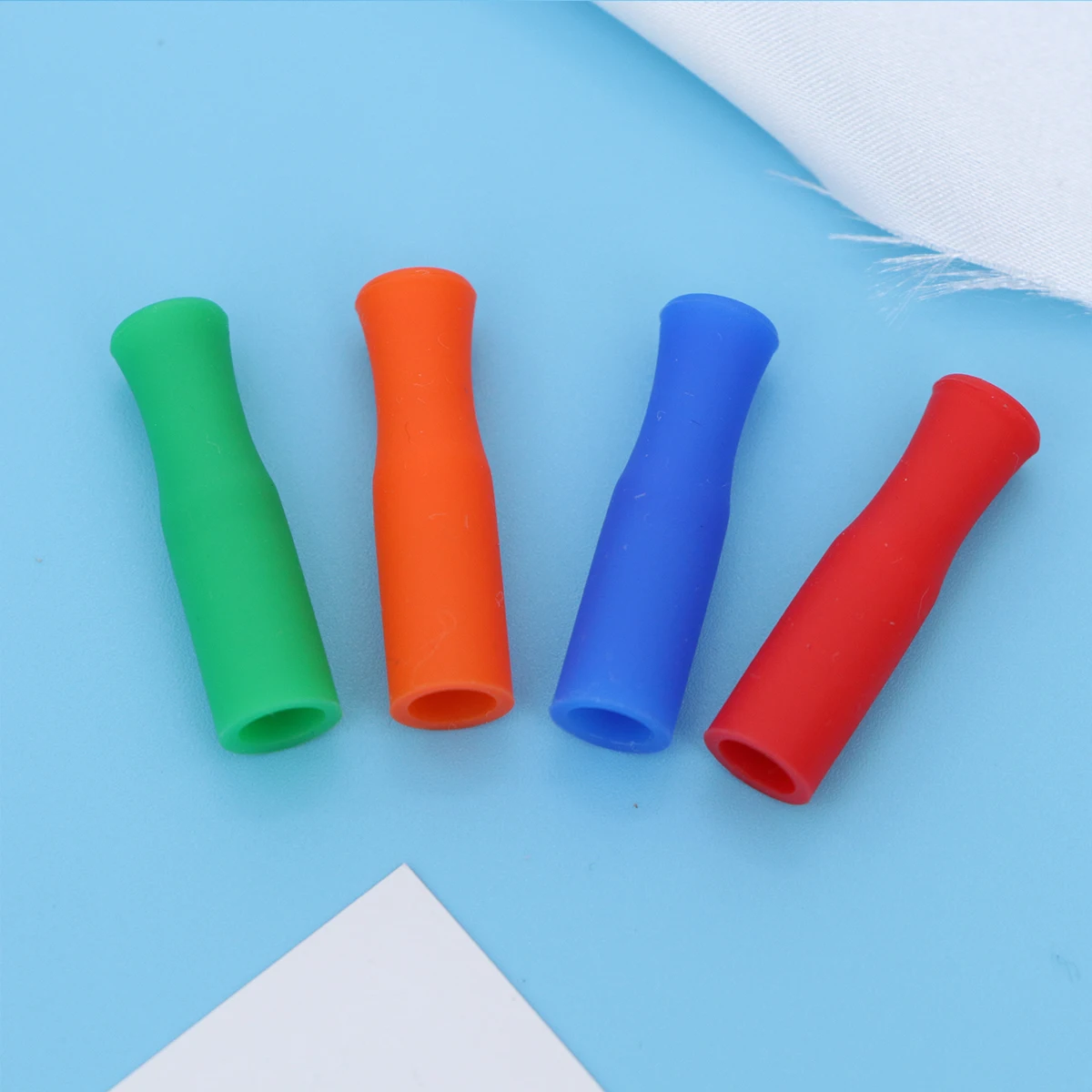 

12PCS Silicone Straw Tips Soft Covers for Steel Straws Heat Cold Resistant Reusable Safe Family Healthy Teeth Protection