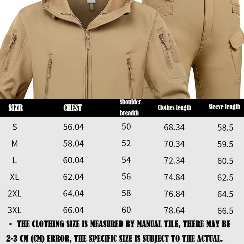 Oulylan Tactical Jackets Elastic Men Waterproof Suits Fishing Warm Hiking Camping Tracksuits Set Hood Coat S-4XL Winter Autumn