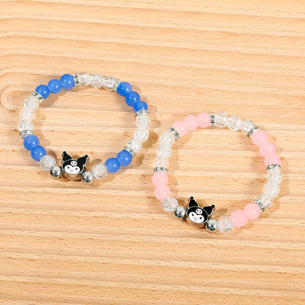 Cute Girl Sanrio Black Kuromi Bracelet Pendant Detachable DIY Bracelet Cosplay Props Ladies Gift