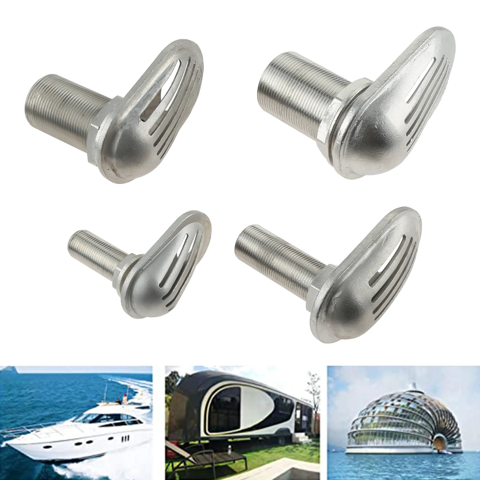 

Boat Intake Strainer Marine Water Outlet Hose Pipe 316 Stainless Steel Thru-Hull Pump Hose Fitting Intake Straine for Yacht Boat