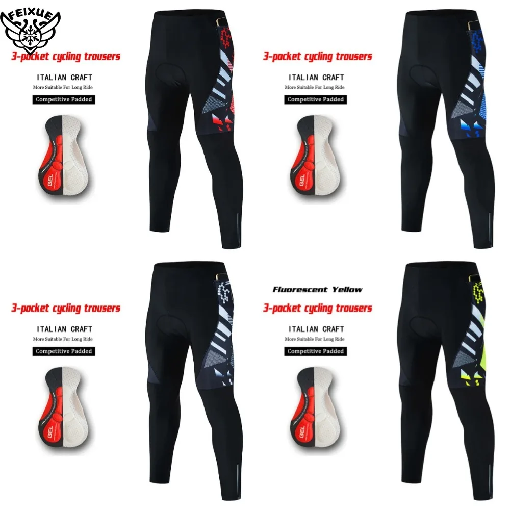 

Велосипедные брюки с тремя карманами, быстросохнущая мужская одежда для велоспорта, дышащие брюки Mtb, мужские удобные велосипедные брюки, водонепроницаемые брюки