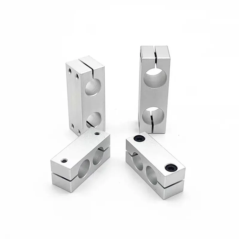1PCS Parallel Clamp Bracket Double Hole Connector Pillar Fixing Clamp Supporting Clamp Parallel Shaft Collar in Same Direction