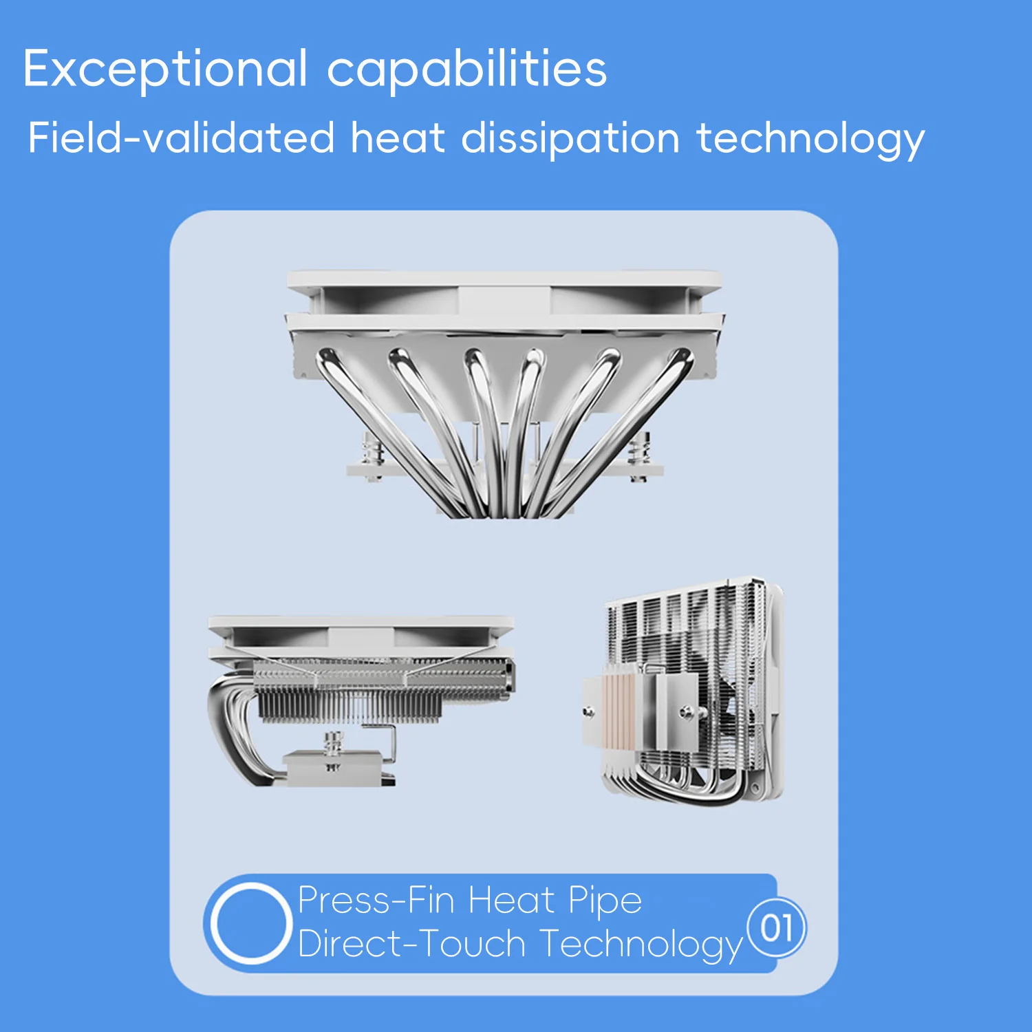 Kimdoole 690V6 حافظة تبريد 69 مللي متر ارتفاع منخفض وحدة المعالجة المركزية 6 أنابيب الحرارة لـ HTPCs ITX وعامل شكل صغير يبني 120*15 مللي متر مروحة رفيعة