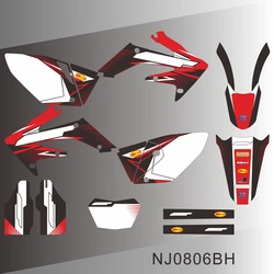 For HONDA CRF250X CRF 250X CRF 250 X 2004-2018 Graphics Decals Stickers Motorcycle Background Custom Number Name NJ0806BH