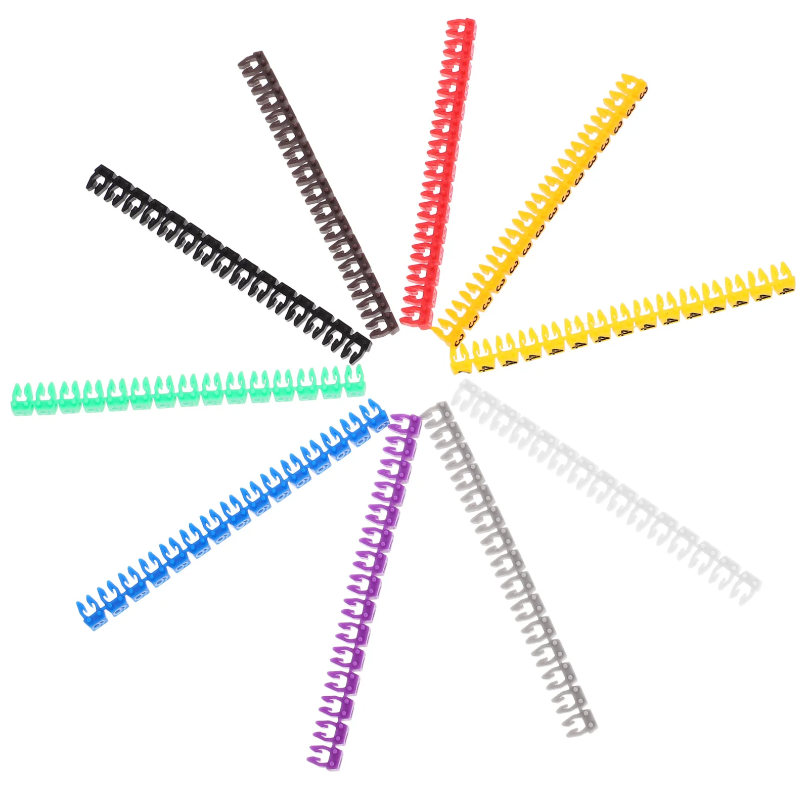 150Pcs Colorful Shape Wire Identifiers Practical for Various Wiring Projects Clip on Wire Markers Cable Labels