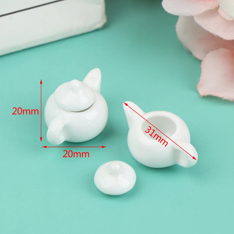 1:12 Dollhouse Miniature Dish Bowl Kettle Tableware Model Kitchen Dinning Toy Accessories For Doll House Decor Children Toys
