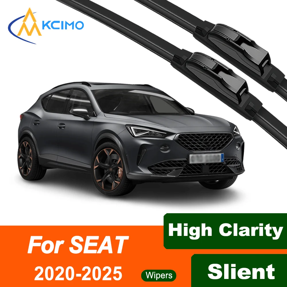 

Silent Front Wiper Blades Set for SEAT Cupra Formentor 2020-2025 2021 2022 Auto Windscreen Windshield Window Wiper Accessories