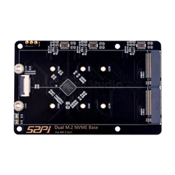 N21 Dual 2280 NVMe base for Raspberry Pi 5 Extension Adapter Board