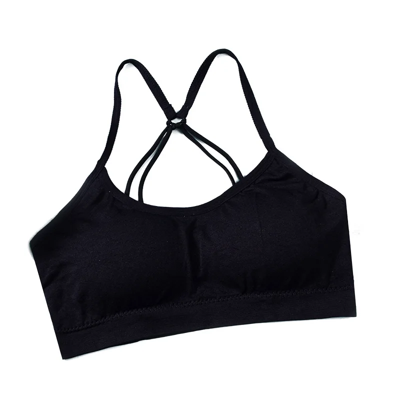 Fallschirm Cross Tube Top Rückenfrei Beauty Back Sling Unterwäsche mit Brustpolster Anti-Exposition Sportweste BH für Frauen