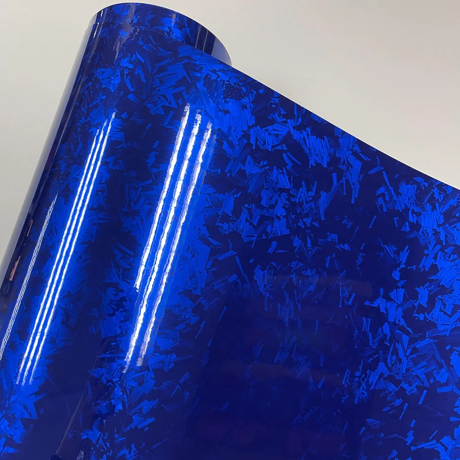 

Глянцевые гальванические кованые синие автонаклейки из углеродного волокна для автомобильной пленки, виниловые наклейки для автомобиля, клейкая пленка для крышки автомобиля