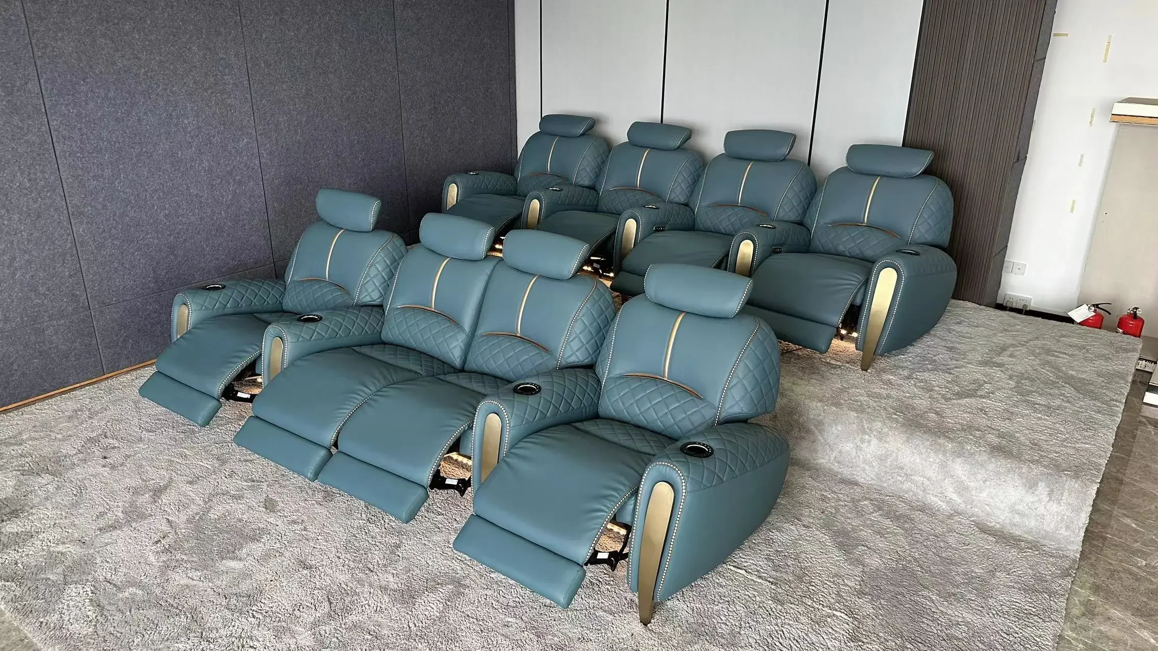 

-cinema Recliner Sofa Micro Fiber Theater Seating Home Theater 3 Love Seat Engine Assembly Home Theater System Theatre Chair