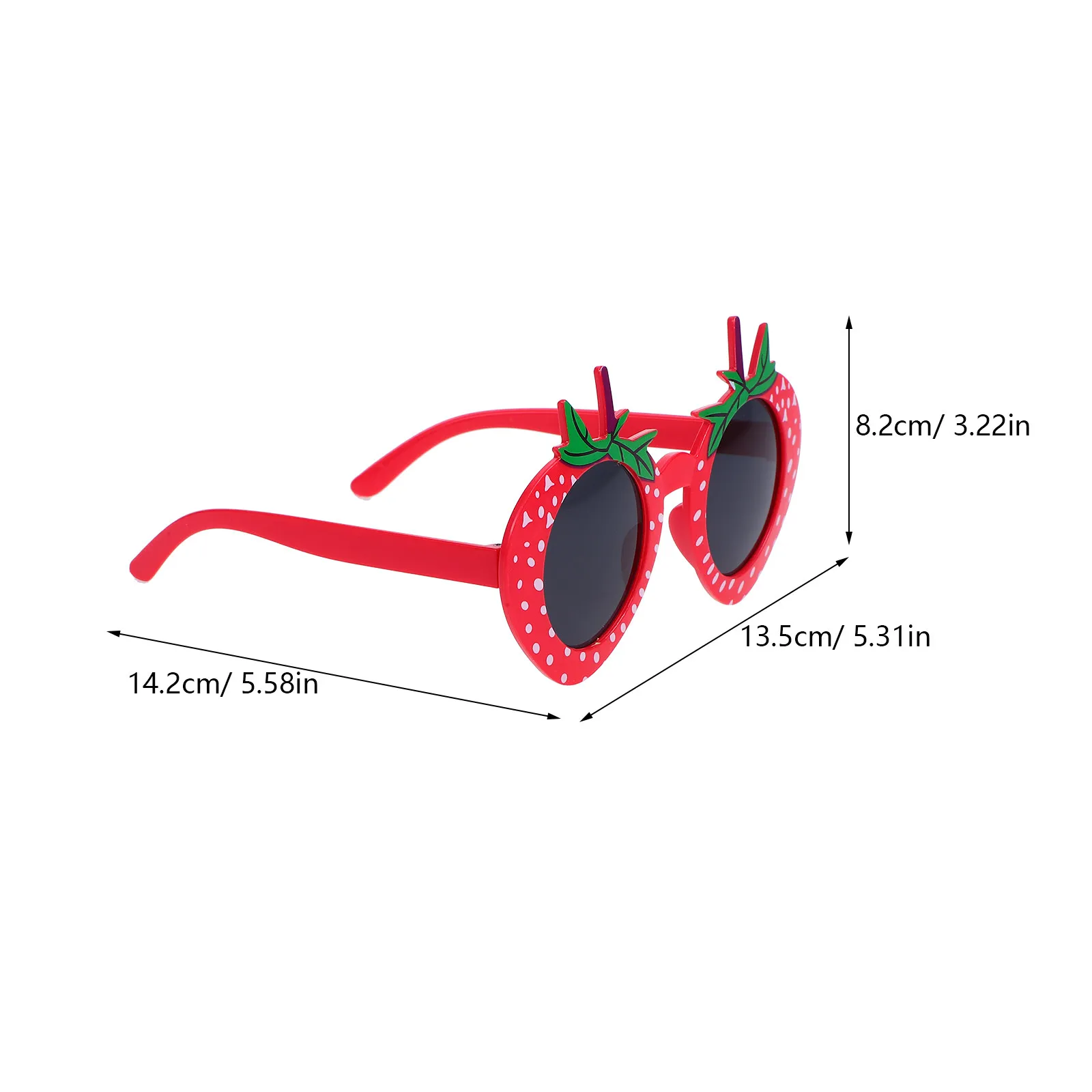 4Pcs Strawberry Sunglasses Cute Fruit Shaped Party Glasses for Birthday Photo Props Graduation Supplies Funny Eye Glasses