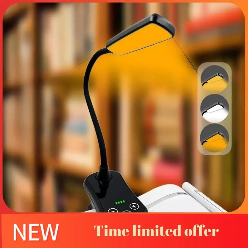 

Portable Reading Light 3 Colors 8 Brightness USB Rechargeable Light Mini Desk Lamp