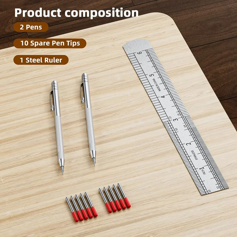 2 Pack Scriber, Metal Scribe Tool Handle & Magnet, Engraving Pen for Glass/Ceramics/Metal Sheet