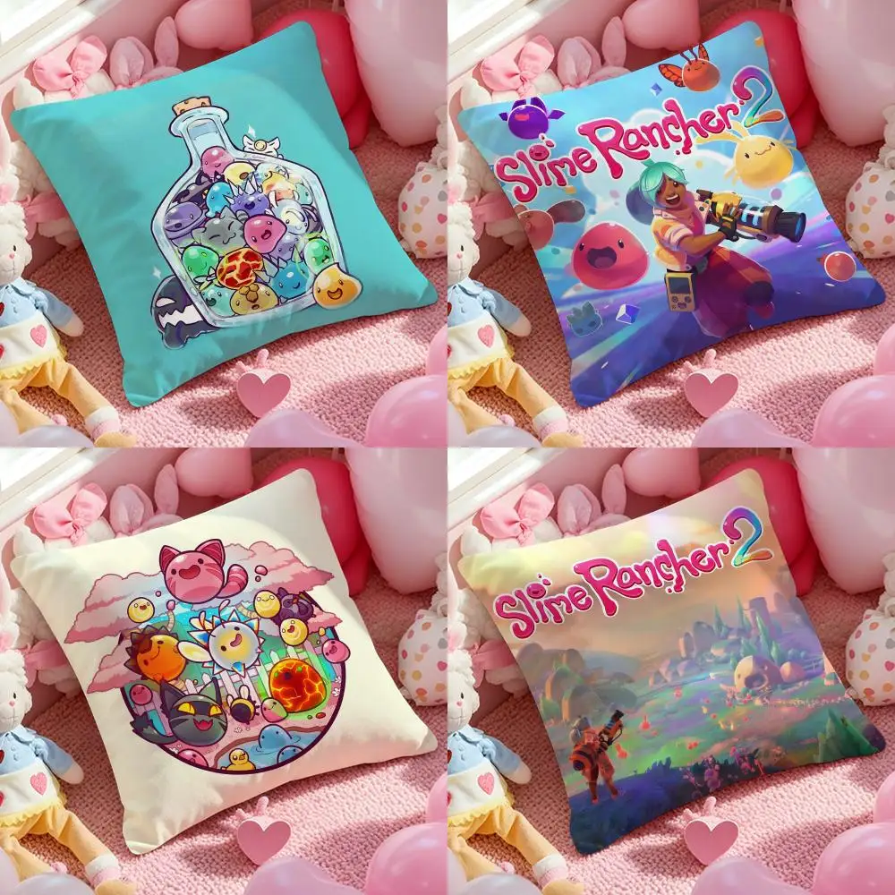 

S-Slime R-Rancher CARTOON наволочка антипылесная наволочка невидимая молния шелковистая короткая плюшевая наволочка для дивана