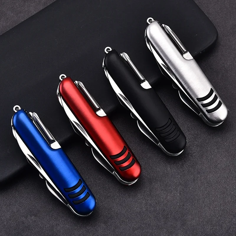 New Outdoor Multifunctional Swiss Knife Camp Multitool Bottle Opener Folding Knife Portable Scissors Military Fold Pocket Knife