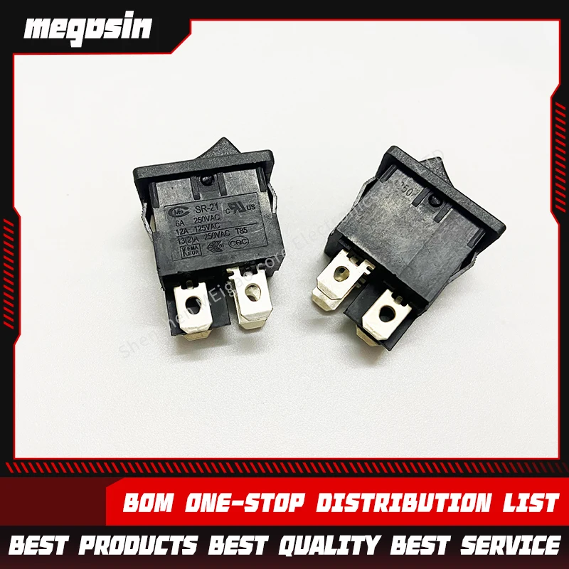 5PCS/LOT  Ship-shaped switch SR-21 four-pin two-position lift plate power switch 13A large current 15*21MM