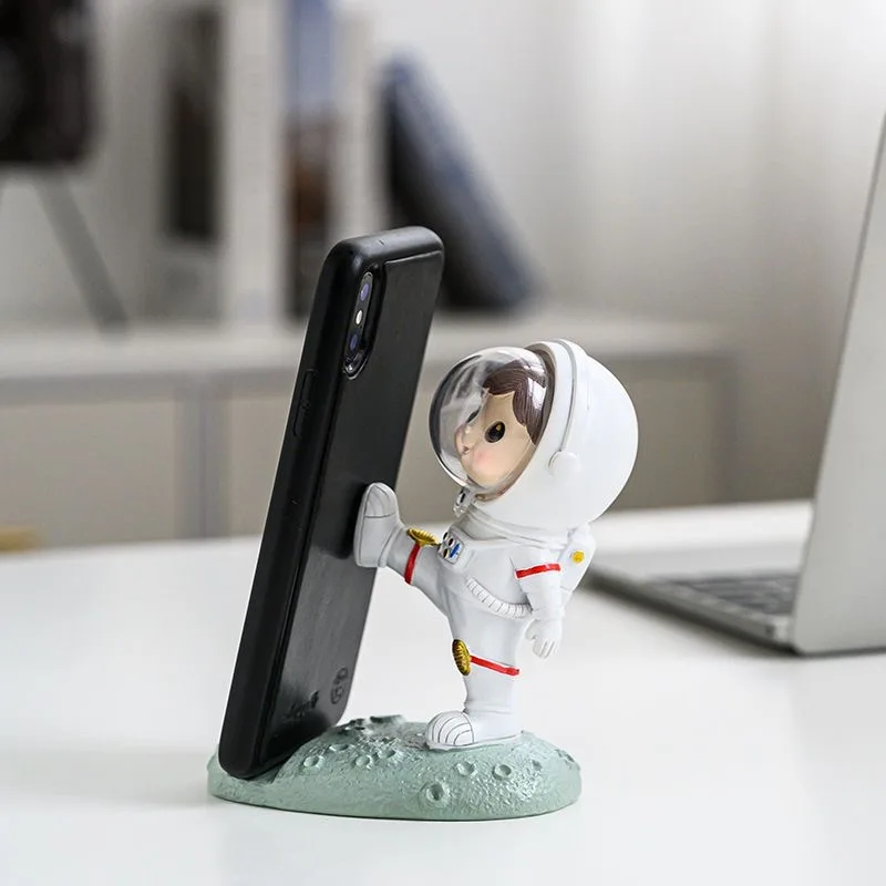 Astronaut Display Stand Handwerk 3D Telefon Ständer kreative Harz Telefon Ständer Desktop tragbare