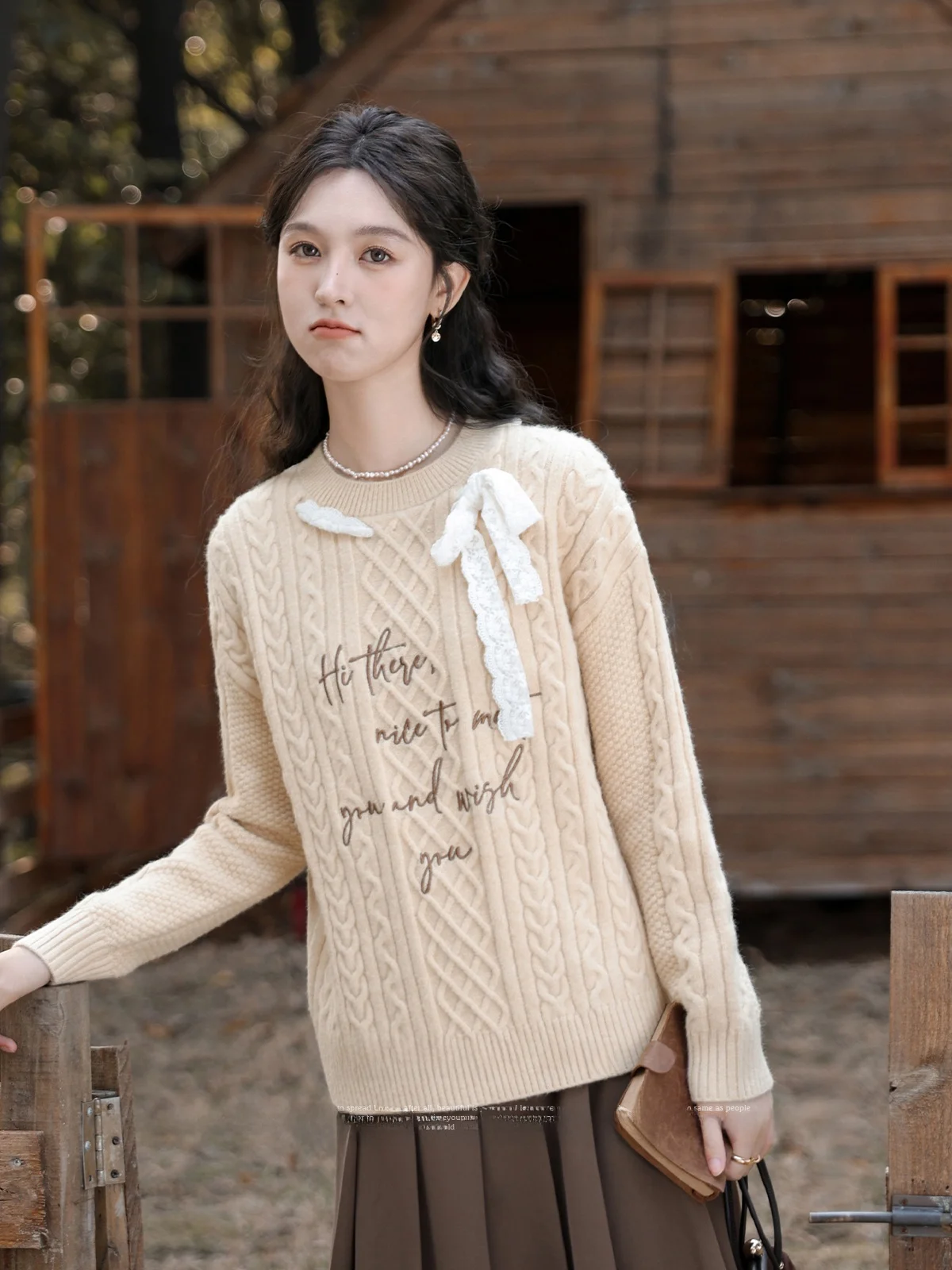 

Уникальный красивый свободный женский вязаный свитер: модный, уютный, с круглым вырезом, длинными рукавами, повседневный, комфортный, для осени и зимы