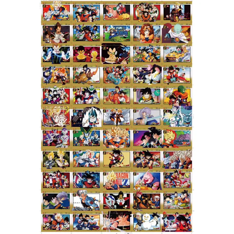 165Pcs/set Anime Dragon Ball Z Character Collection Super Saiyan Goku Gohan Majin Buu Card Toy Classic Game Gift Collection Card