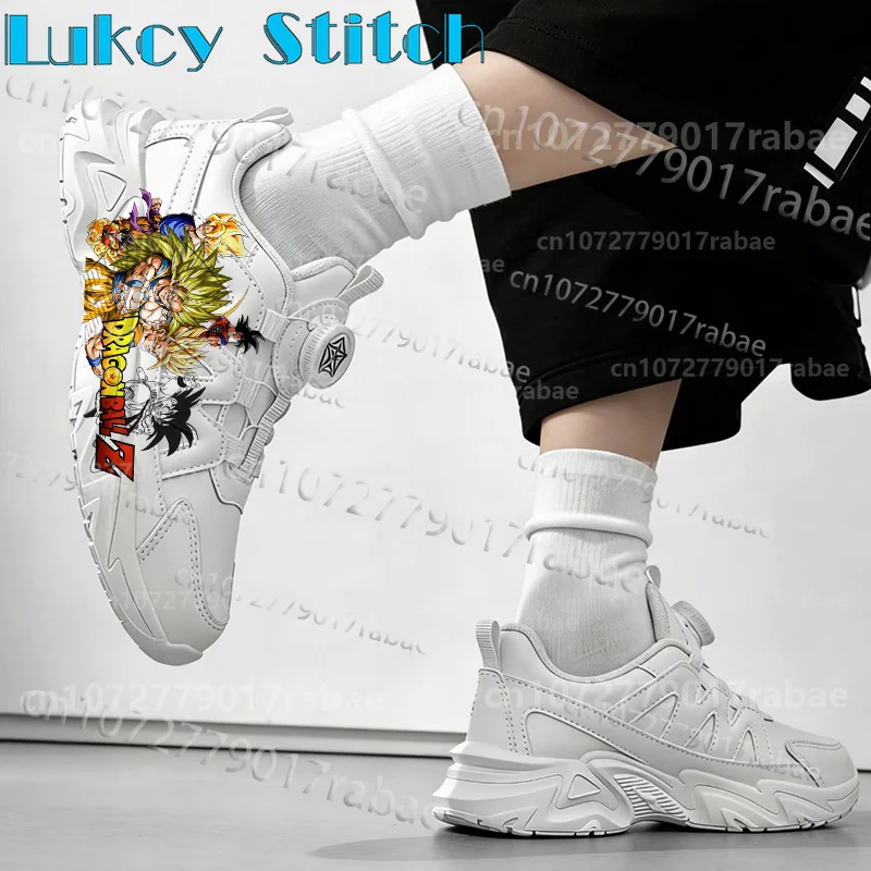 Anime Warrior Dragon Ball Kids White Sneakers Rotary Buckle Non Slip Boys Casual Shoes Gift for Him Back To School Season view 5